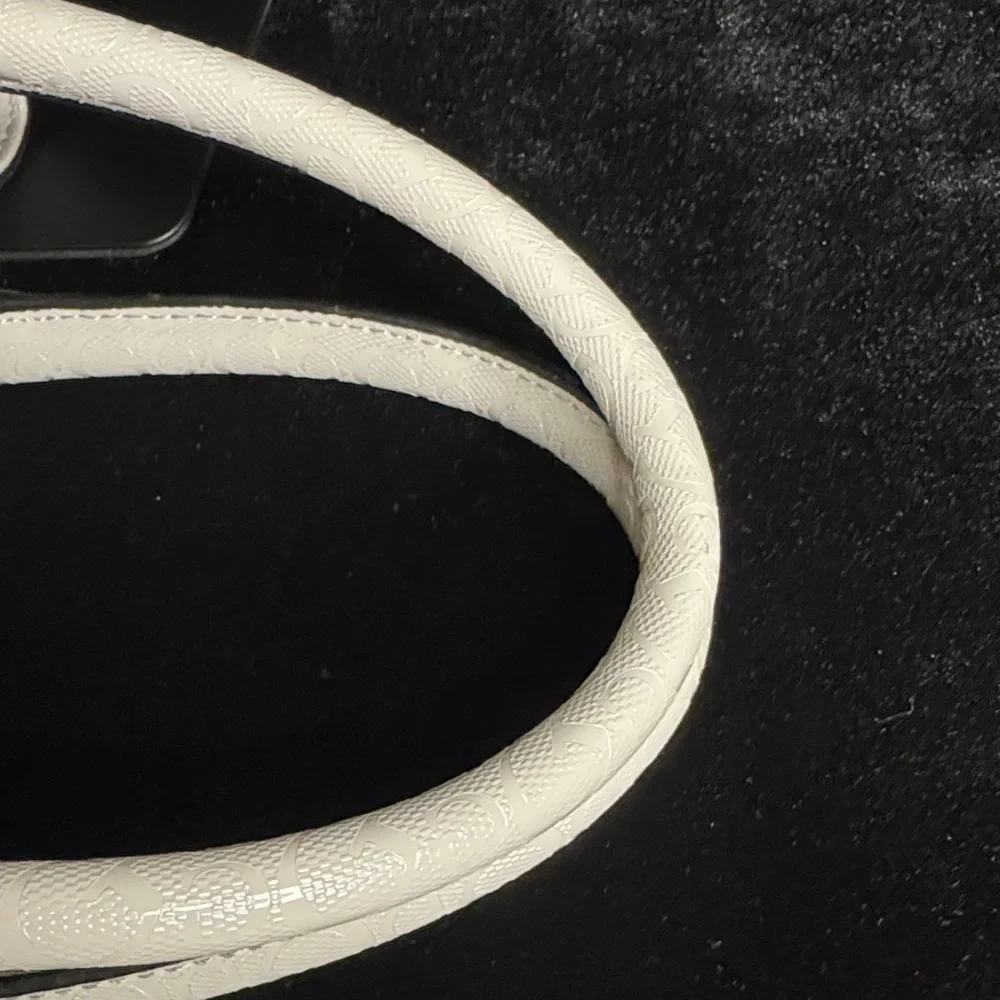 GUESS Glossy Cream Quilted Satchel